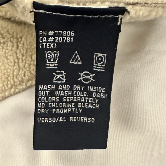 Tommy Hilfiger XL Men’s Eggshell Faux Suede Sherpa Shirt Jacket - Picture 6 of 6